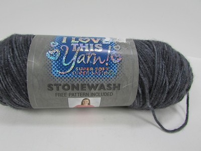 Hobby Lobby I Love This Yarn Stone Wash Dark Gray 1101 Super Soft