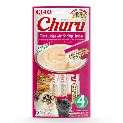 8859387701879 INABA Churu Tuna with shrimp flavour - Katze behandeln - 4x14 g IN
