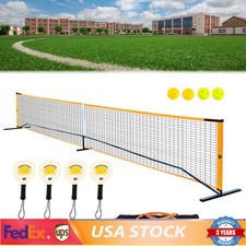 22ft Portable Pickleballs Set Backyard Park Sports Tennis Pickleball Net Paddle