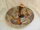 GIEN,RAMBOUILLET, VINTAGE FRENCH CERAMIC CHEESE SERVING TRAY, 20th CENTURY.