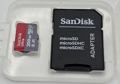 SanDisk Ultra 200GB Micro SDXC Speicherkarte+SD-Adapter 100 MB/s, Klasse 10, U1