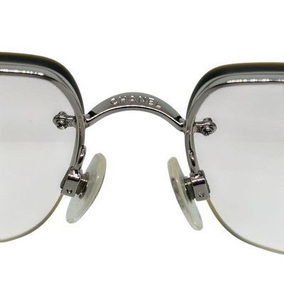 CHANEL ココマーク サングラス 4092-B リムレス グラデーション CHANEL 4092-B Rimless Sunglasses Coco Mark Rhinestone Silver Gray