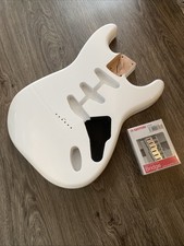 ST Strat Hardtail Body Erle Arctic White incl Gotoh Brücke