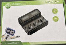 EBL 8 Slot LCD AA/ AAA C/D Rechargeable Battery Charger C9008