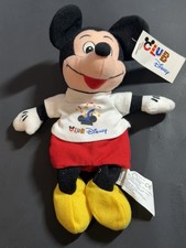 Vintage Disney Mickey Mouse Bean Bag Plush Stuffed Animal Walt Disney Club 9  