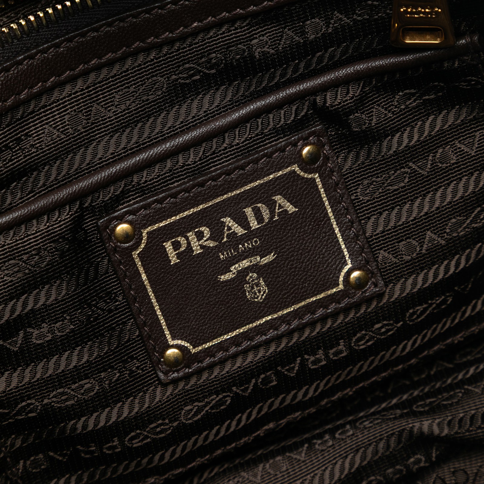 Authenticated Prada Tessuto Gaufre Tote Green Calf Leather thumbnail 5