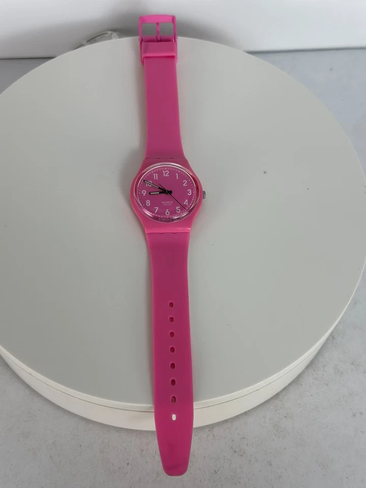 Reloj Swatch Cuarzo Rosa Unisex Original Hecho en Suiza Funciona - Divertido Color Estilo Foto 2 de 4