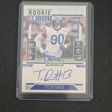 2024 Panini Contenders Rookie Ticket Tyler Davis Los Angeles Rams Autograph #291