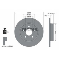 Textar 92239003 Bremsscheibe Hinterachse FüR Ford Australia Ford (Changan)