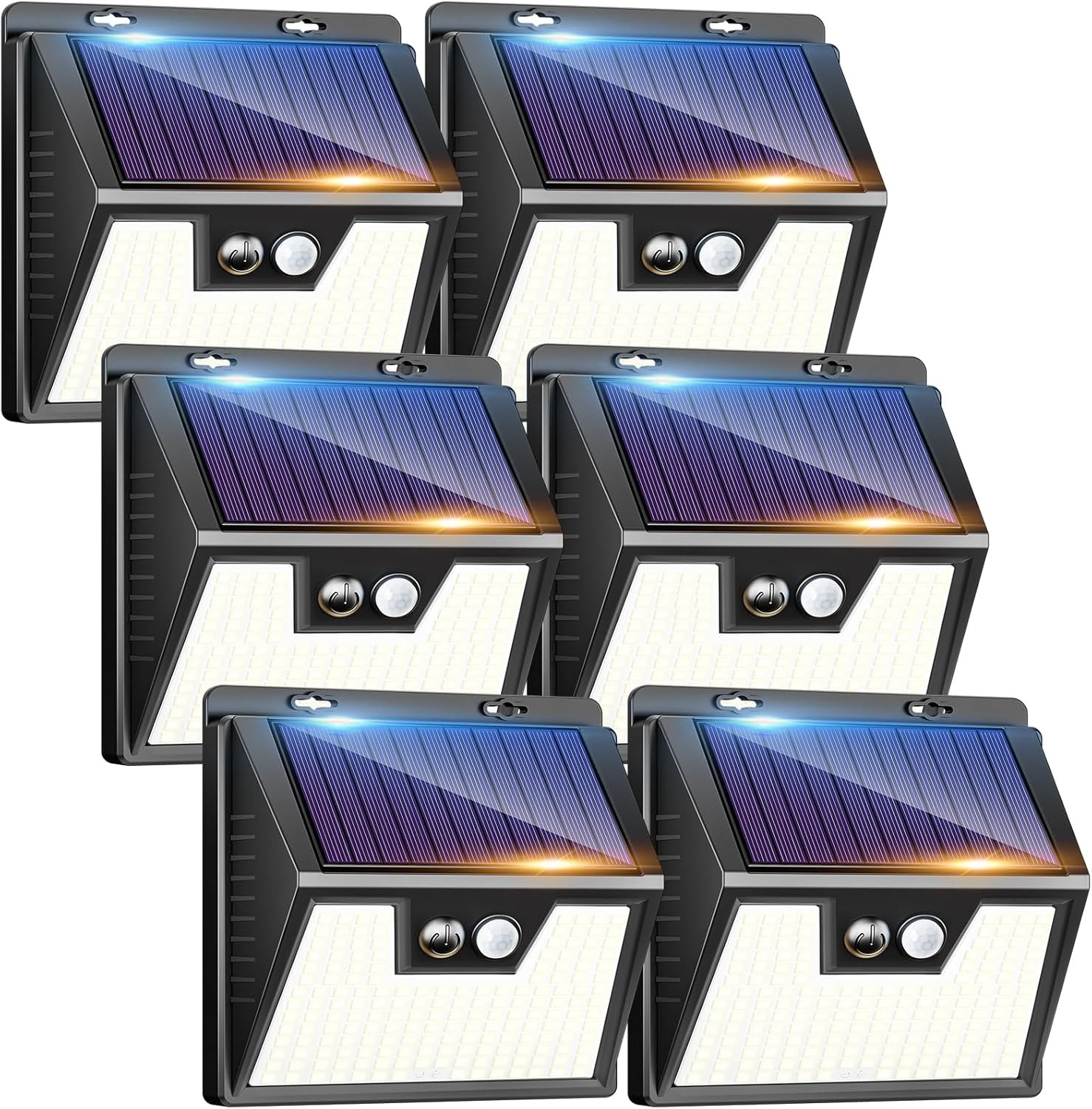Faretti Solari Esterno 6 Pezzi LED: Luce Gratis 3 Modos per Giardino