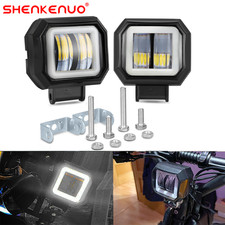 2x 3inch Square Led Work Light Bar Spot Driving Fog Pods Drl White Halo Off Road 2x 3inch Square Led Work Light Bar Spot Driving Fog Pods Drl White Halo Off Road