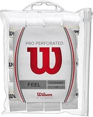 Wilson Pro Overgrip perforiert weiß 12er Pack | rutschfestes saugfähiges Griffband