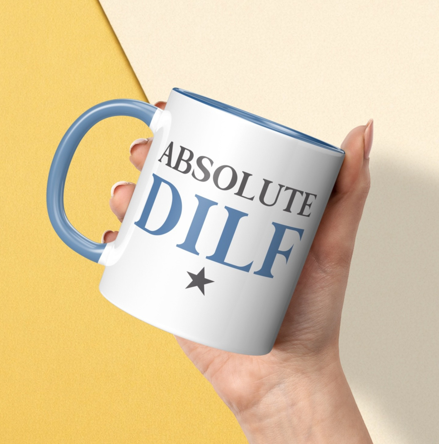 Taza y posavasos Absolute DILF: divertido regalo esposo, novio, San Valentín, cumpleaños