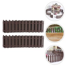  2 Pcs Mini Fence Miniature Garden Accessories Small Picket Short