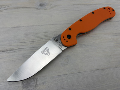 Ontario RAT I Linerlock Orange Handle Folding AUS-8 Steel Pocket Knife 8848OR