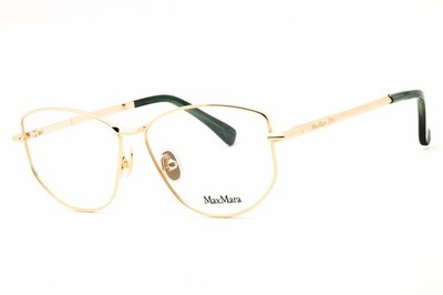 MAX MARA MM5153 030 Eyeglasses Shiny Deep Gold Frame 55mm