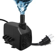 Submersible Water Pump, 400GPH 19W 1000L/H Flow with 6.5ft High Lift for Aqua...