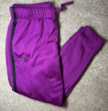 Under Armour Fleece Girls Youth Large Joggers Mystic Magenta / Black