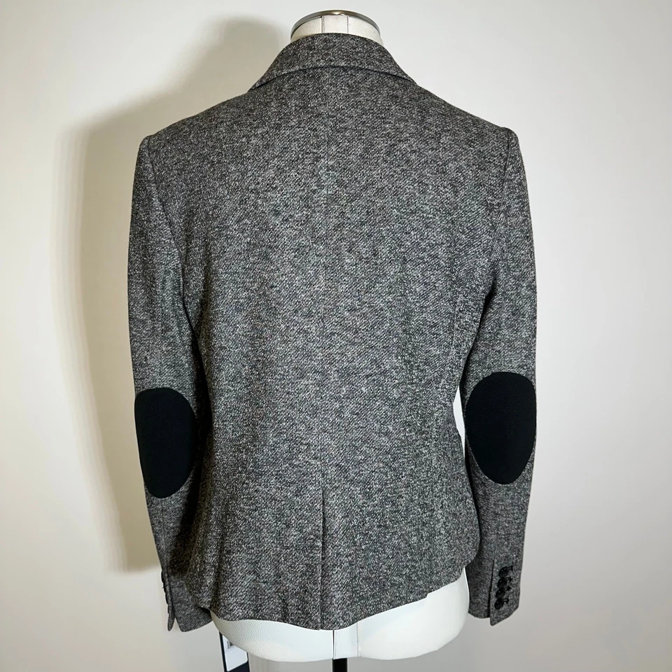 NUEVO CON ETIQUETAS Tommy Hilfiger Gris Blazer Traje Chaqueta Carrera Mujer Talla 12 Parches en el Codo Foto 4 de 4