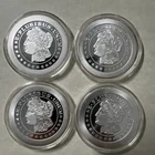 1x 1 TROY OZ. .999 FINE SILVER ROUND MORGAN STYLE DOLLAR BULLION COIN IN CAPSULE