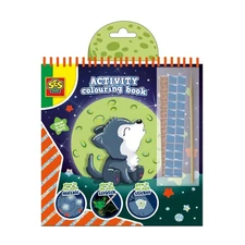 SES Creative 00118 Activity colouring book glow in the dark 3 in 1-3 activities 