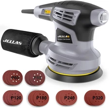 5-Inch Random Orbital Sander with 18Pcs Sandpapers, 13000RPM 6 Variable Speed Sa