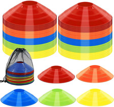 60/30 Pack Soccer Training Cones - Agility Cones with Carry Bag, Sturdy Disc