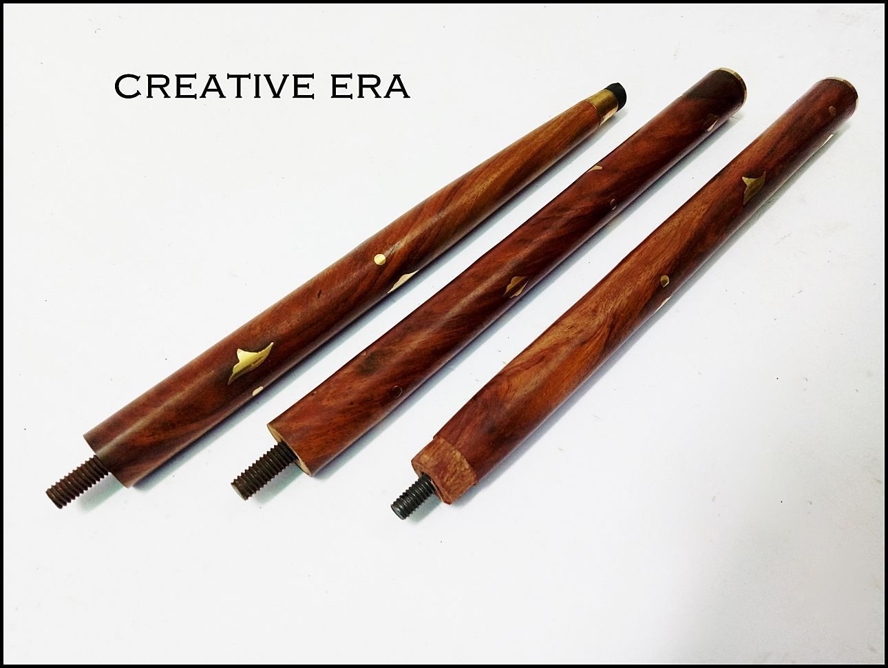 Solid Brass Victorian Designer Canes Antique Wood… - image 3