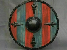 Medieval Wooden Shield 24" Heavy Shield Handmade Battle Ready Viking Shield