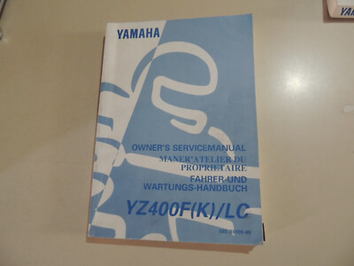 1998 Yamaha YZ 400 F (K) / LC (5BE) Wartungs Reparatur Werkstatt Handbuch