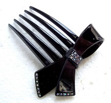 Vintage resin French twist hair comb 1980s AAM NO US IMPORT FEES