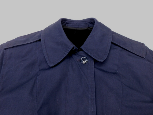 Vietnam US Air Force Raincoat Womens 8 Long Lined Dress Blue Trench Coat Uniform - Picture 4 of 8