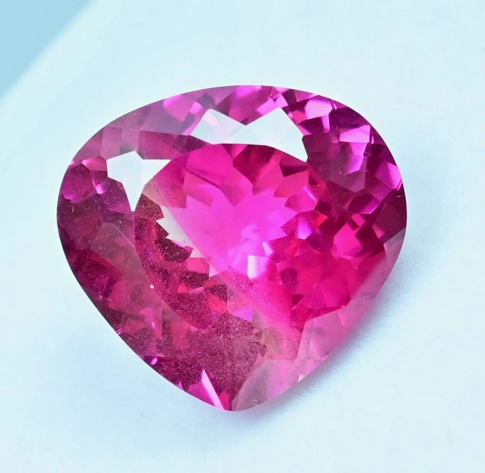 Piedra preciosa impecable certificada pera zafiro pitambari bicolor natural de 15,95 quilates Foto 3 de 4