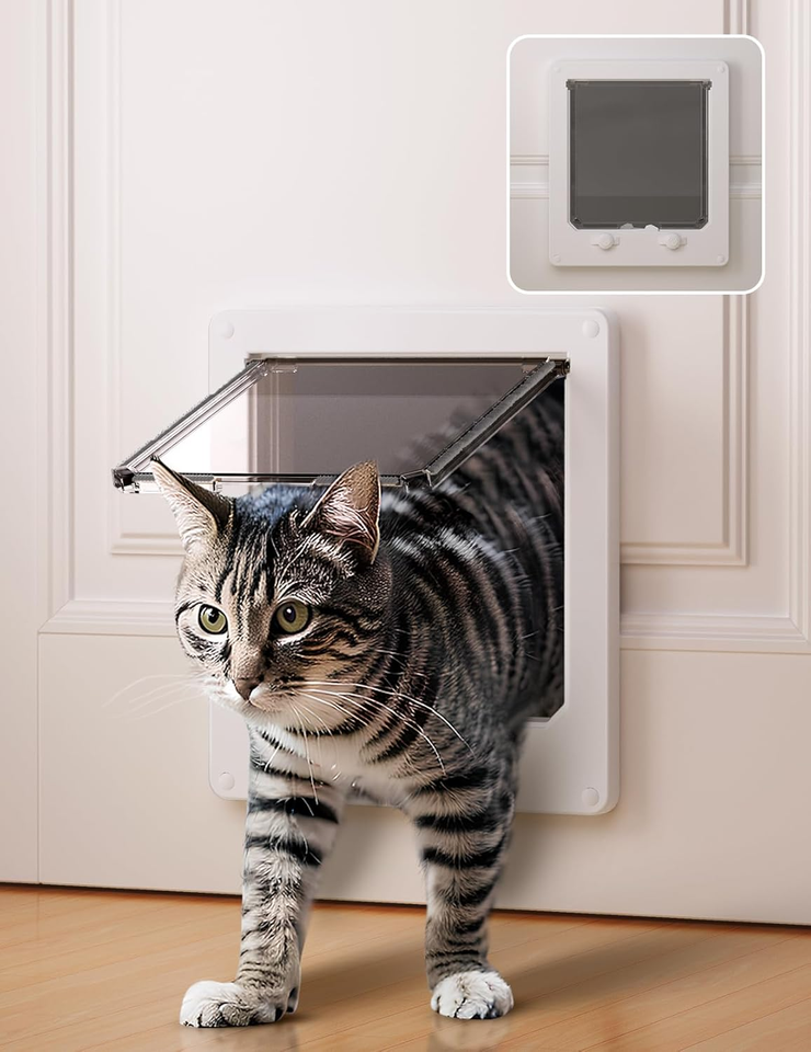 Cat Door Interior Door, Indoor Cat Doors, XLarge Pet Doors for Cats up