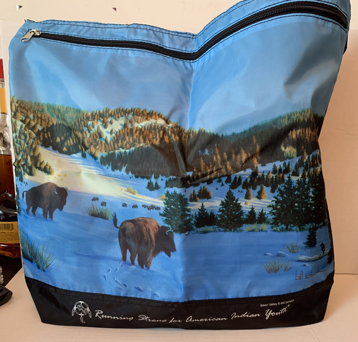 Tote Bag Bison Valley by Bill Scheidt for American Indian Youth-image