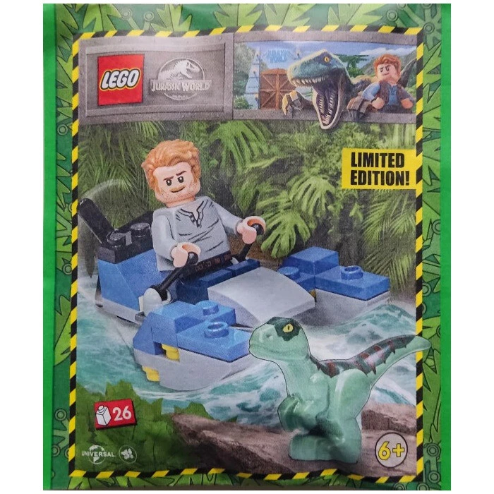 LEGO Jurrassic World Owen con Speeder de Pantano y Baby Raptor 122331 (SELLADO)