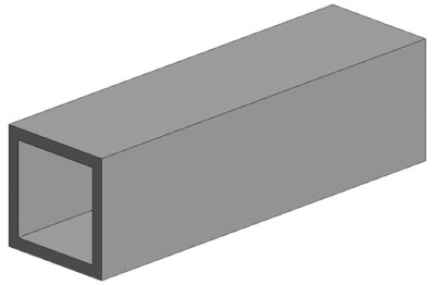 Evergreen 253 Kunststoff Quadradrohr 4,8 X 4,8 x 350mm 3 Stück NEU