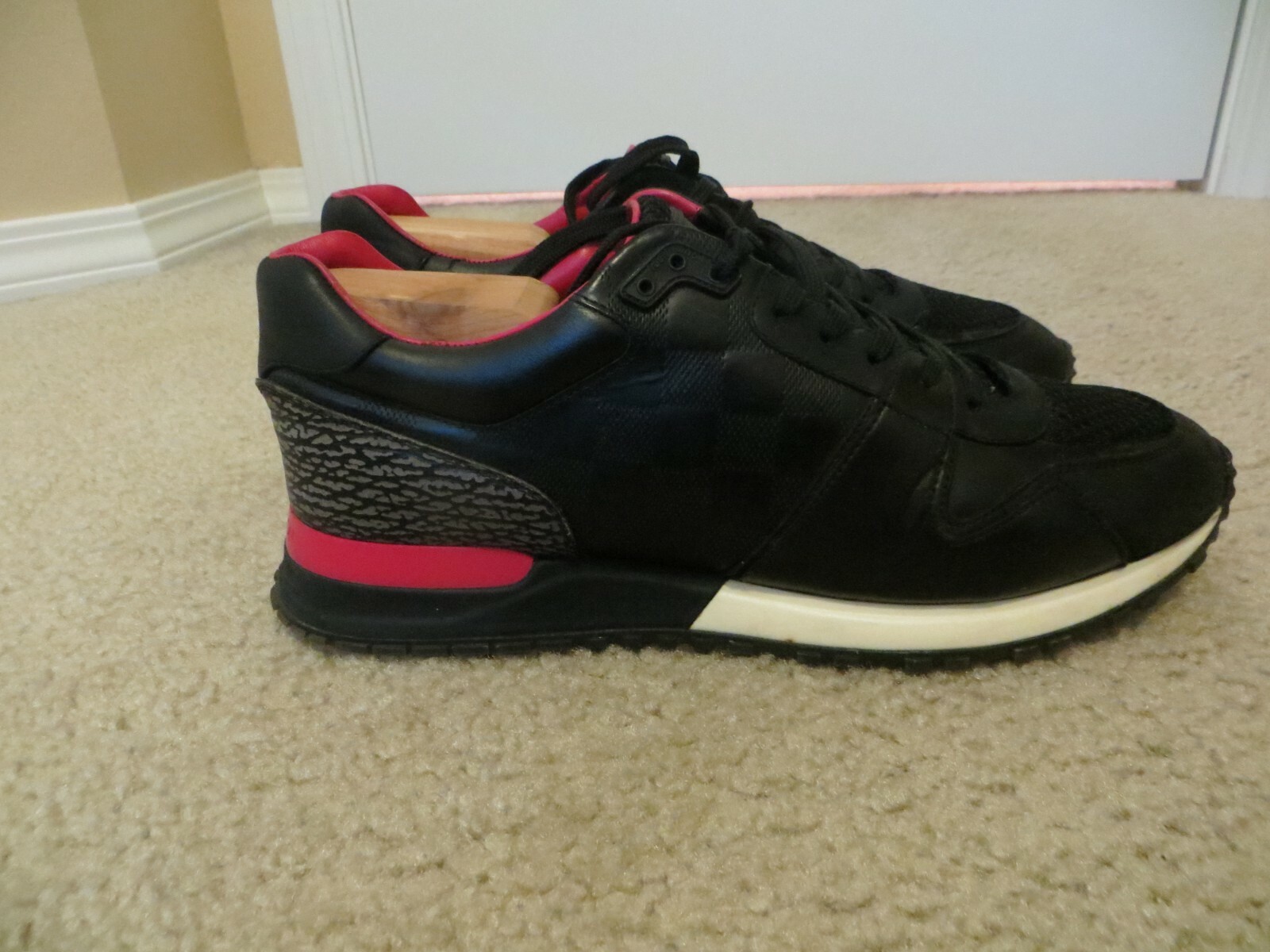 pink and red louis vuitton sneakers