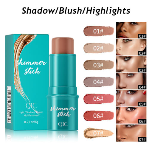 Glitter Highlighter Glow Concealer Stick Contour Bronzer Face Brighten Blusher - Picture 1 of 30