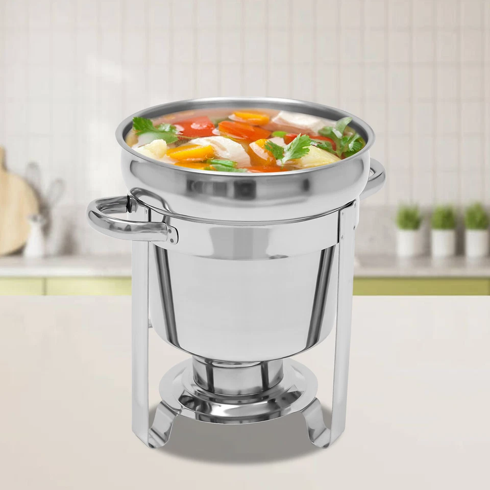 Круглые наборы жареных блюд для буфета кейтеринга ресторана чафер подогреватель пищи 7,4 кварты - Изображение 4 из 4