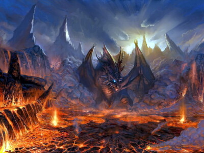 特大A1 ポスター 　リネージュ　Lineage　ヴァラカス　VALAKAS V2408 Valakas Lineage 2 Dragon LA 2 MMO Video Game Art Decor WALL