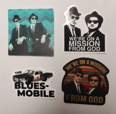 The Blues Brothers STICKERS 4 VARIETY PACK ** WORLDWIDE   SHIPPING **