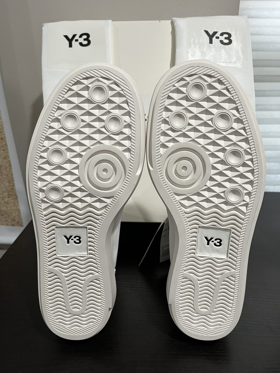 三つ葉あ New Y-3 Yohji Yamamoto Ajatu Court High White Sneakers MEN'S