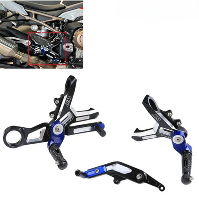 For BMW S1000RR Footrest Kit Foot Peg Adjustable Rear M1000RR 2015-2023 Blue