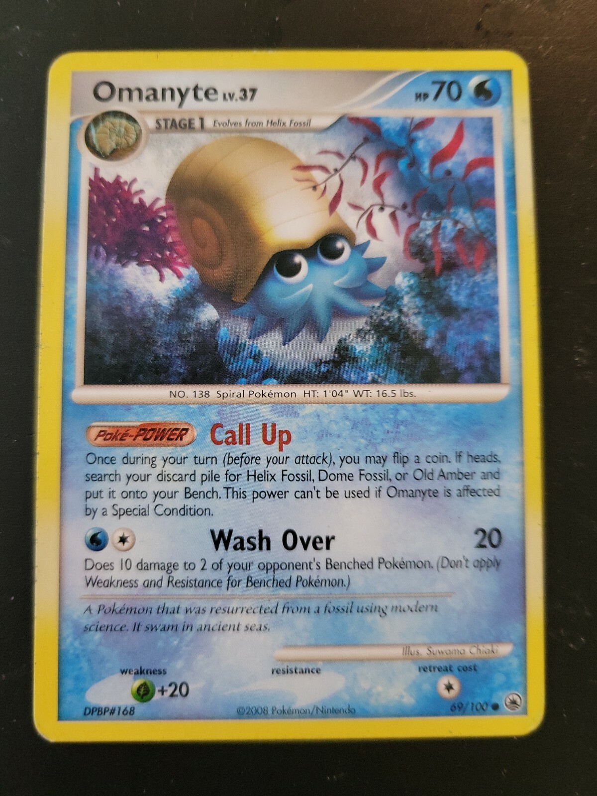 Pokemon TCG Card 2008 Majestic Dawn - Omanyte 69/100