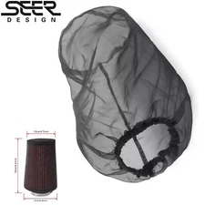 Black Universal Water Guard Cold Air Intake Pre-Filter Cone Filter Cover Large