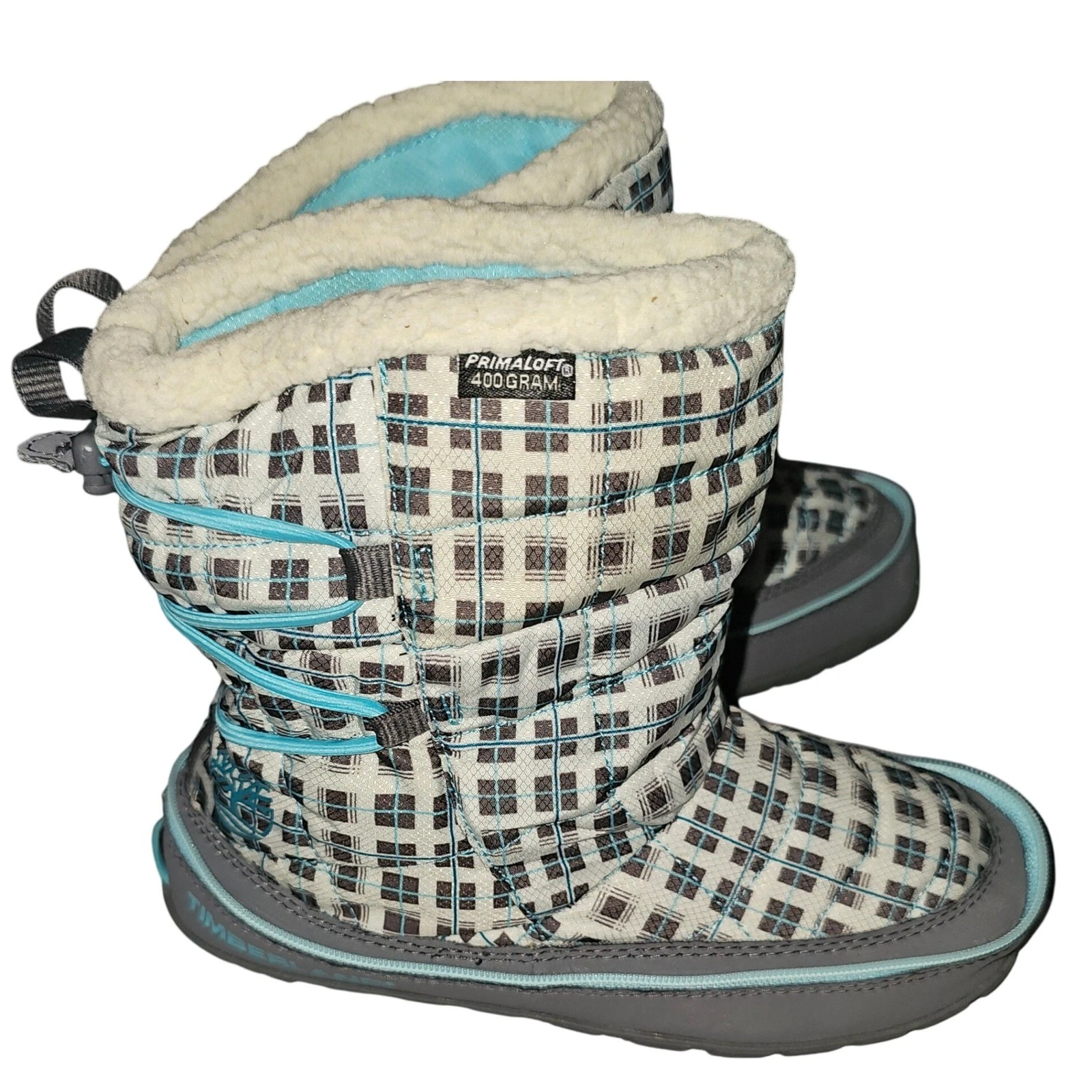 Timberland Snow Boots US 6 Plaid Waterproof PrimaLoft 400g Packable Winter Camp