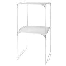 AUECOOME 2 Shelves Locker Organizer, Grey, School, Office, Home Use