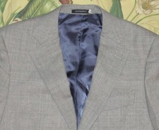 SUITSUPPLY Lazio Single Breasted Wool Sharkskin Grey Blazer Jacket Slim 40R