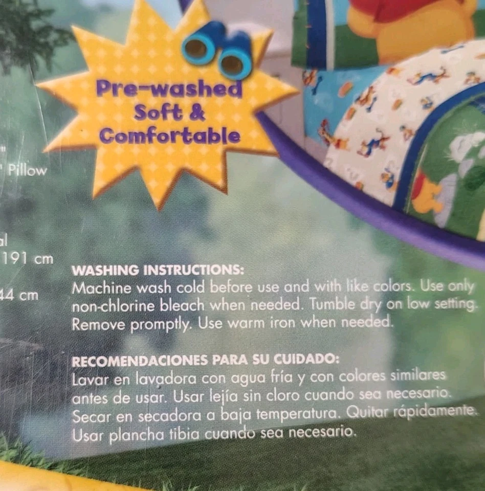 Juego completo de sábanas 2 fundas de almohada vintage Y2K My Friends Tigger Pooh ¡NUEVO! HALLAZGO RARO Foto 3 de 4